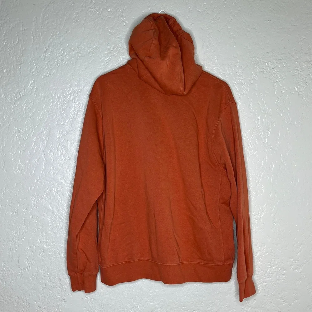 Nike Mens Club Fleece Hoodie Burnt Orange Pullover Sweatshirt BV2654-813 L